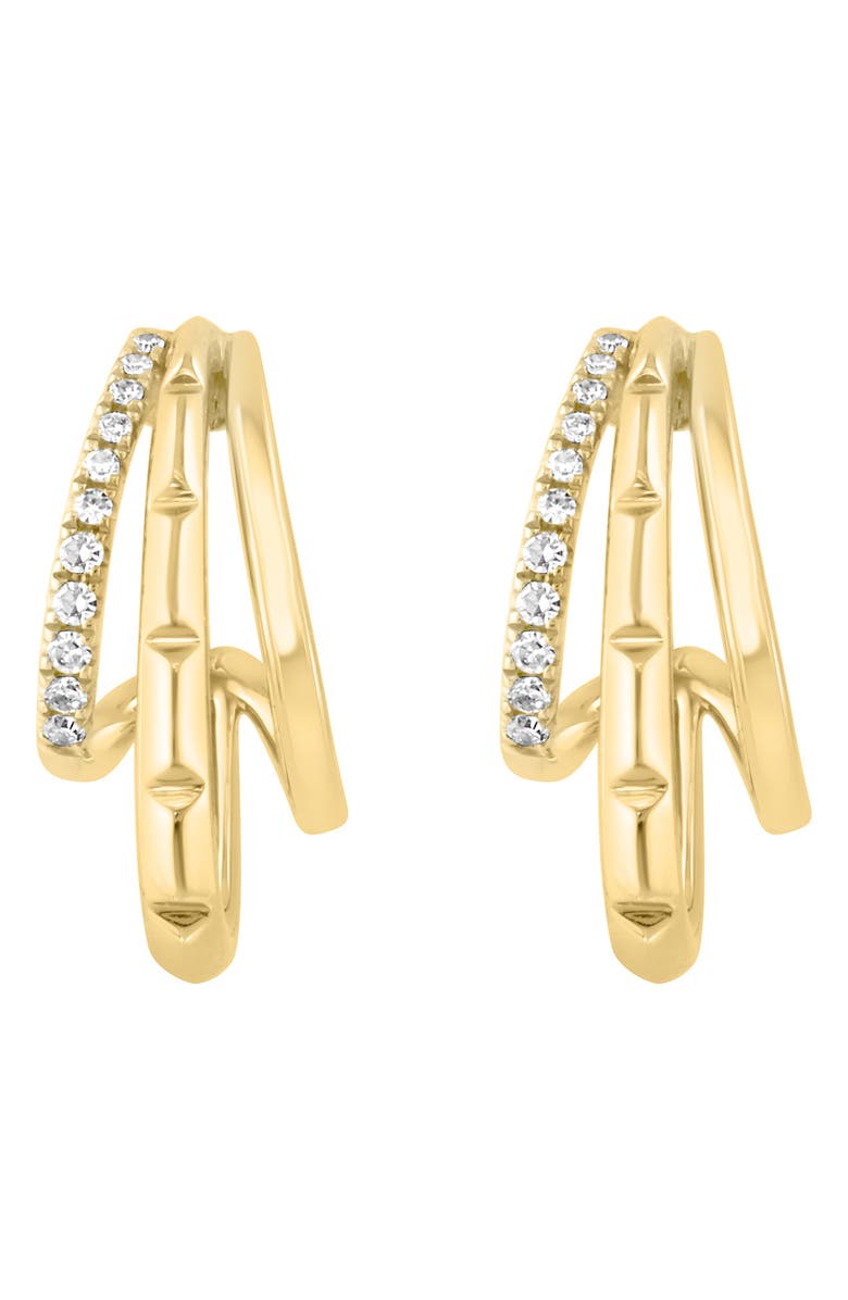 EFFY Diamond Hoop Earrings, Alternate, color, Gold