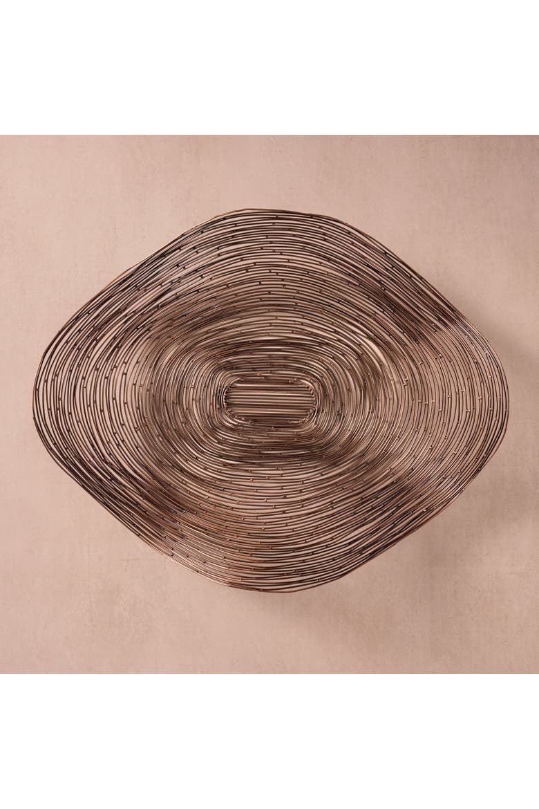 Lahar Wavy Wire Bowl, Alternate, color, Brown