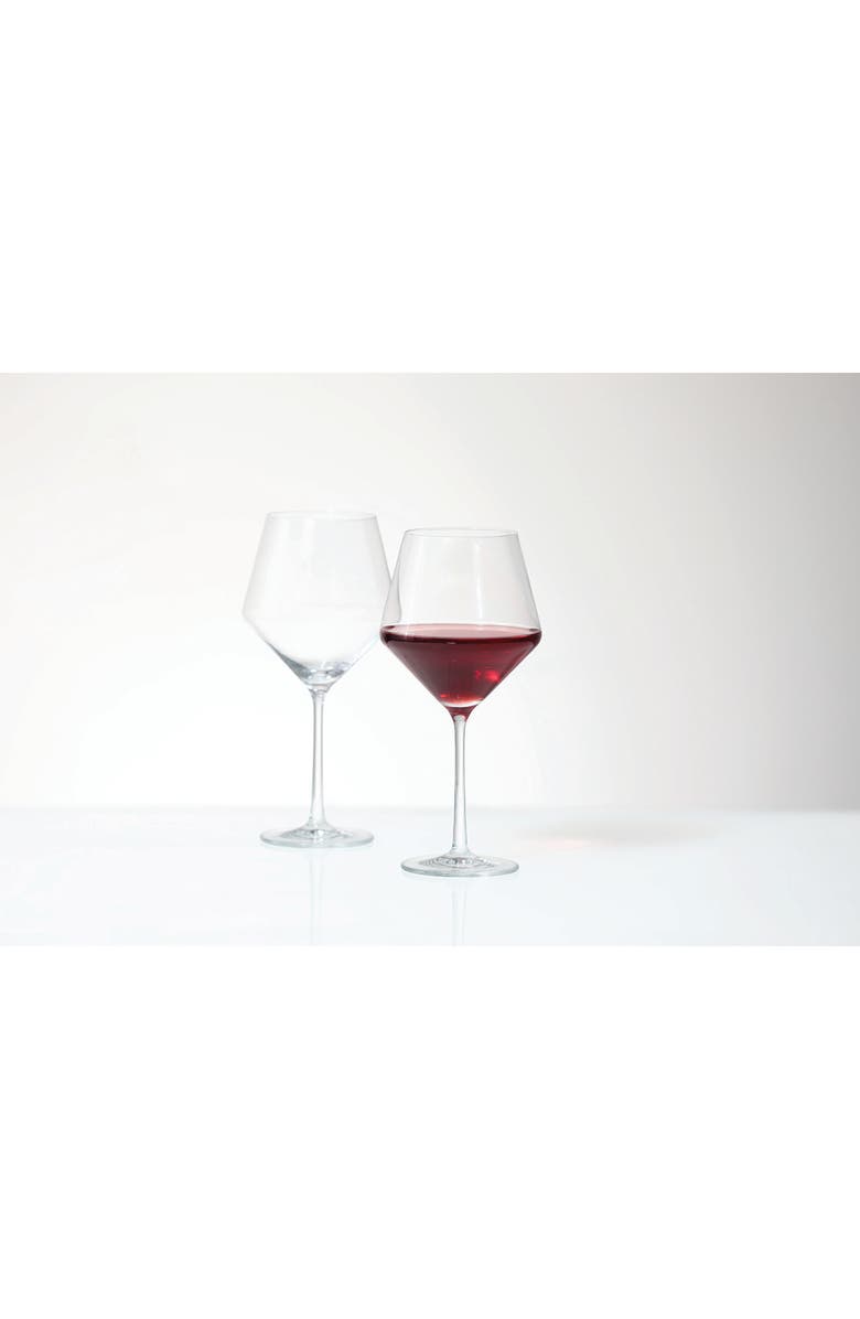 Schott Zwiesel Pure Set of 6 Burgundy Wine Glasses, Alternate, color, Clear