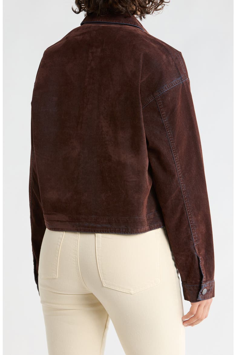 Flocked Utility Jacket, Alternate, color, BROWN