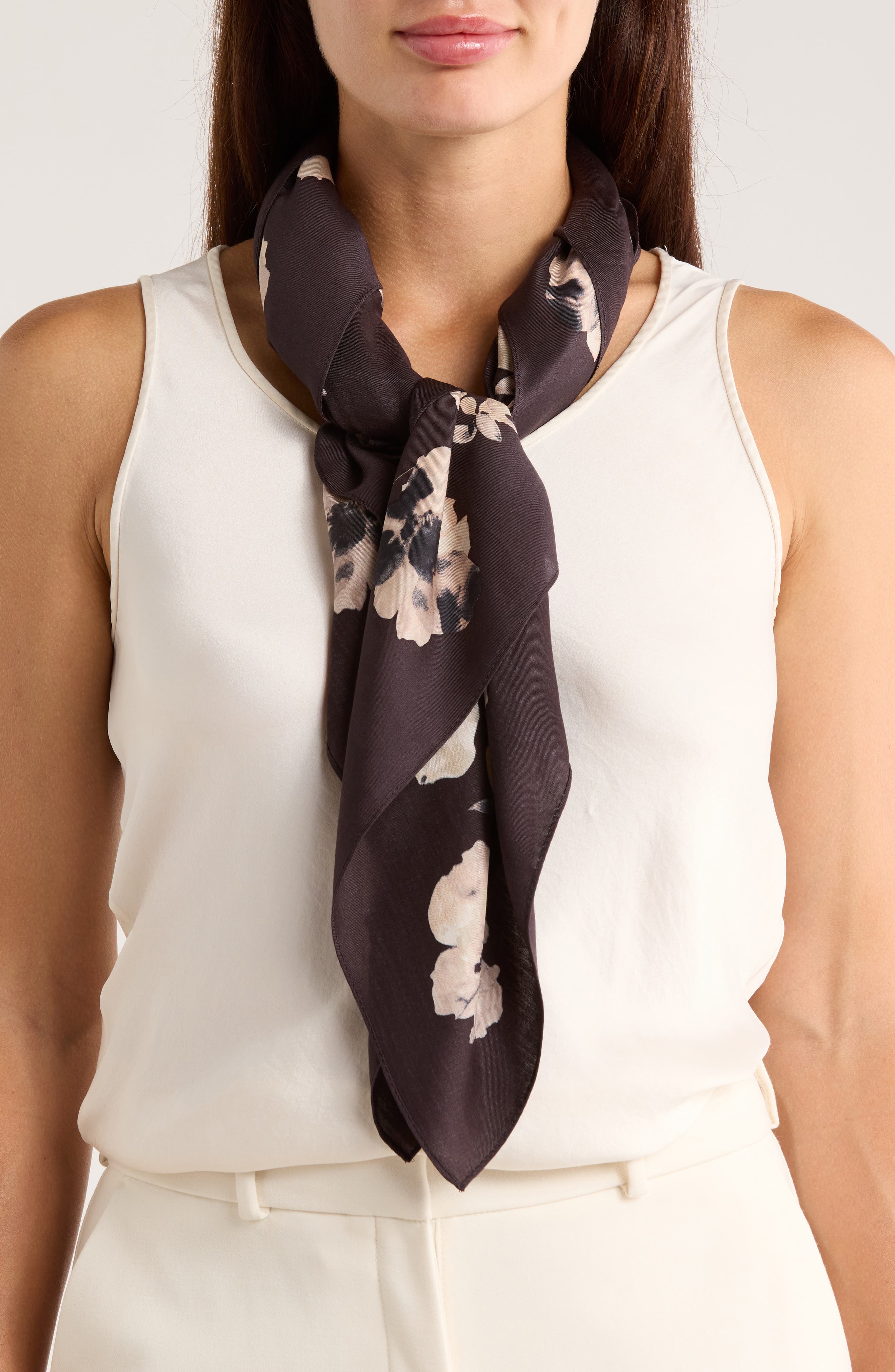 BCBG Floral Shadow Square Scarf