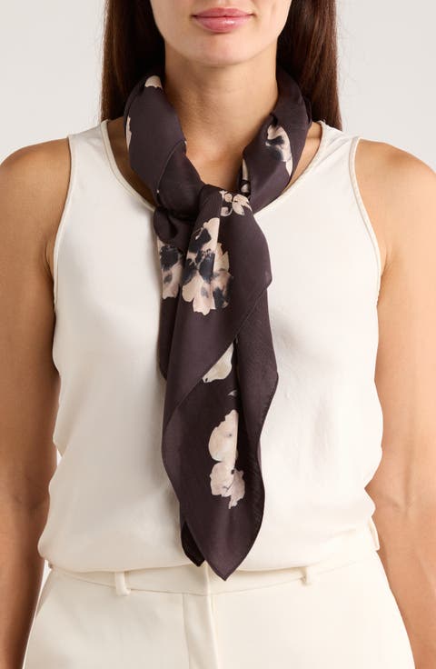 Floral Shadow Square Scarf