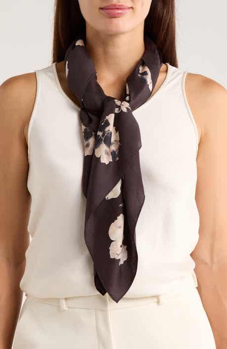 BCBG Floral Shadow Square Scarf