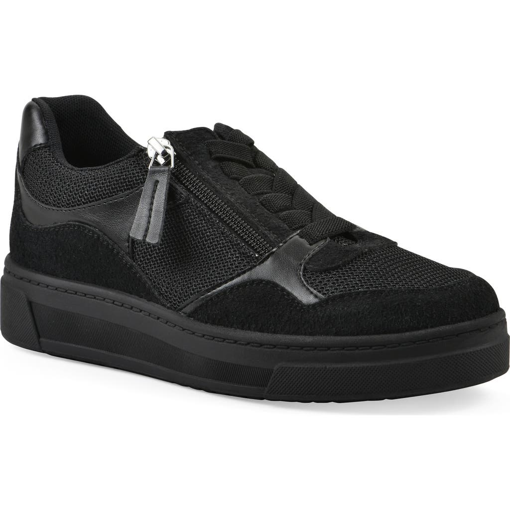 Cliffs By White Mountain Uplit Zip Sneaker In Black Black Multi