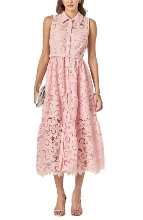 Sleeveless Lace Shirtdress