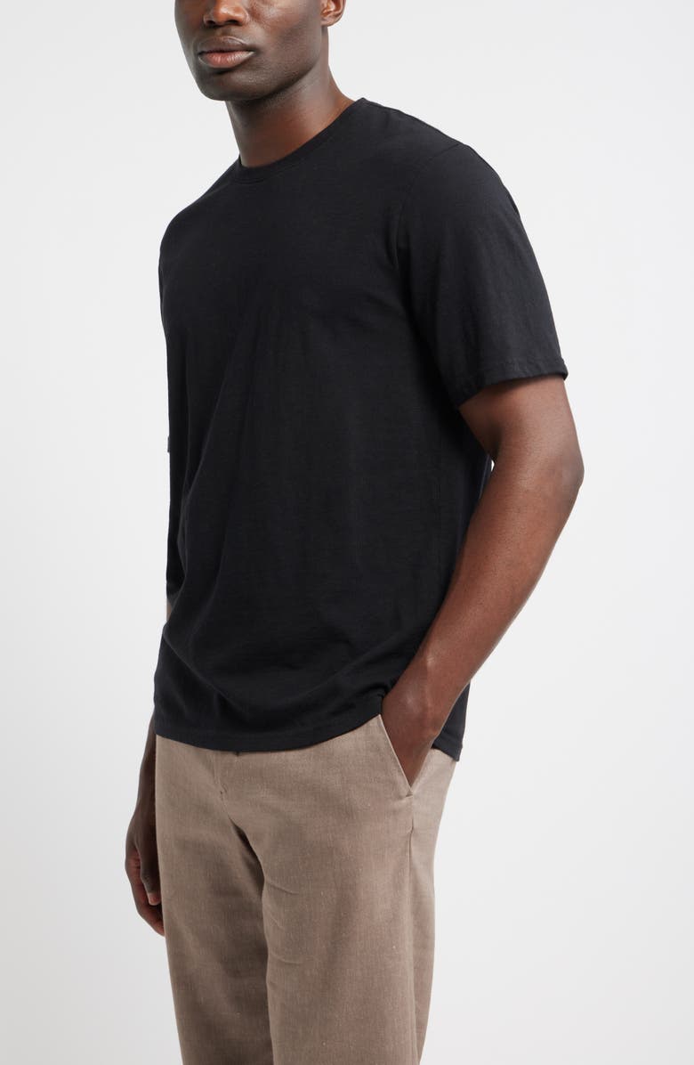Nordstrom Slub Cotton Crewneck T-Shirt, Alternate, color, Black