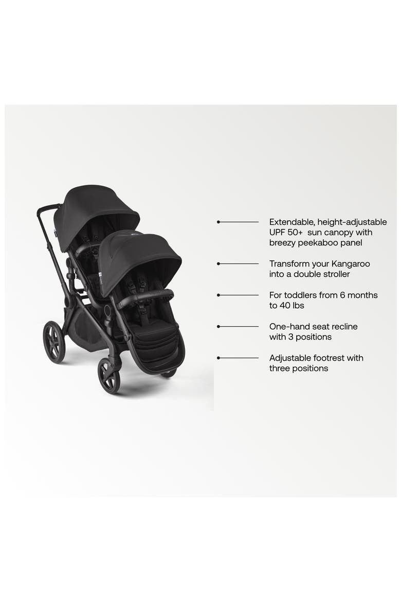 Kangaroo Sibling Seat, Alternate, color, BLACK