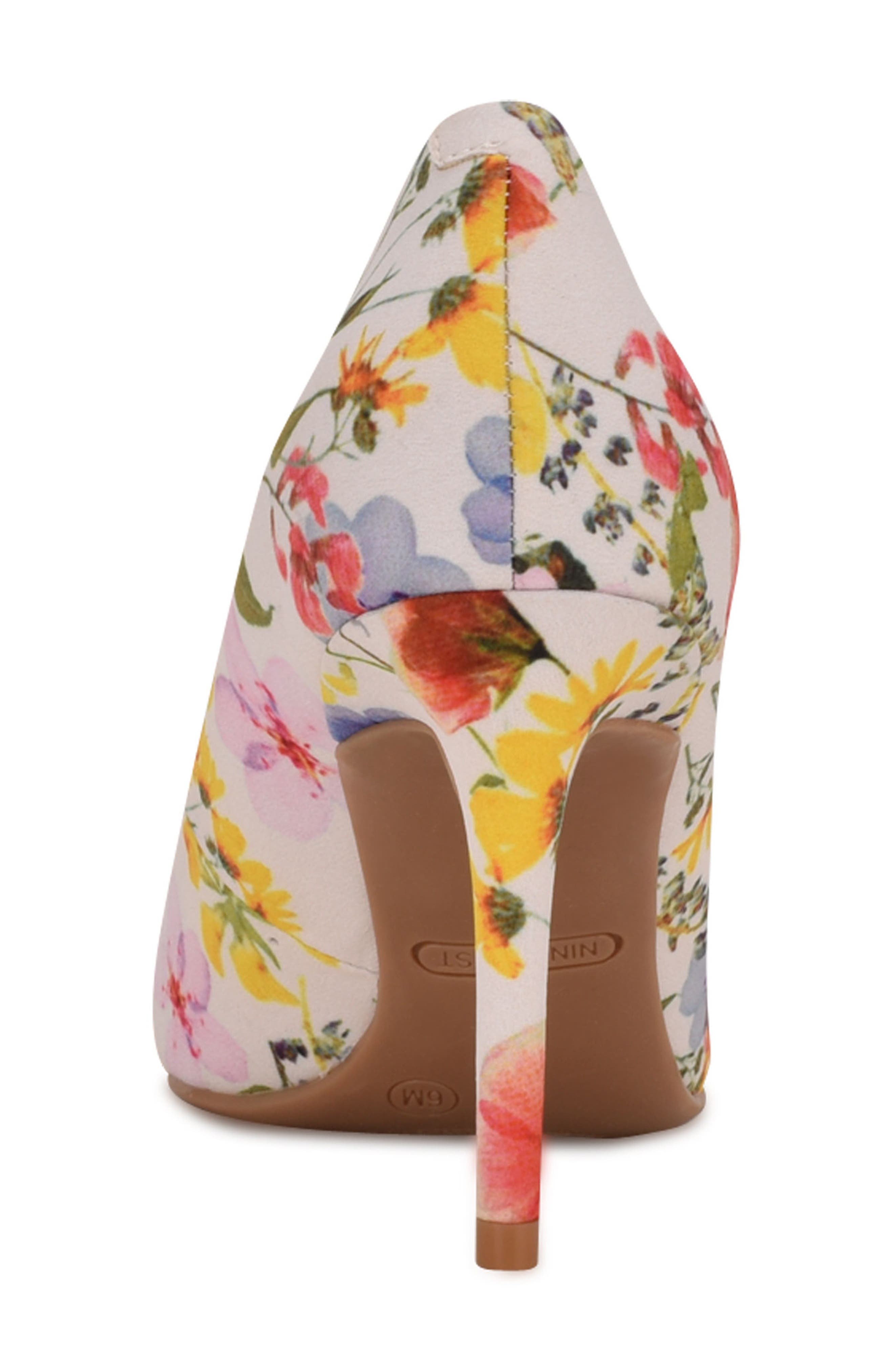 Etta Pointed Toe Pump, Alternate, color, WHITE FLORAL
