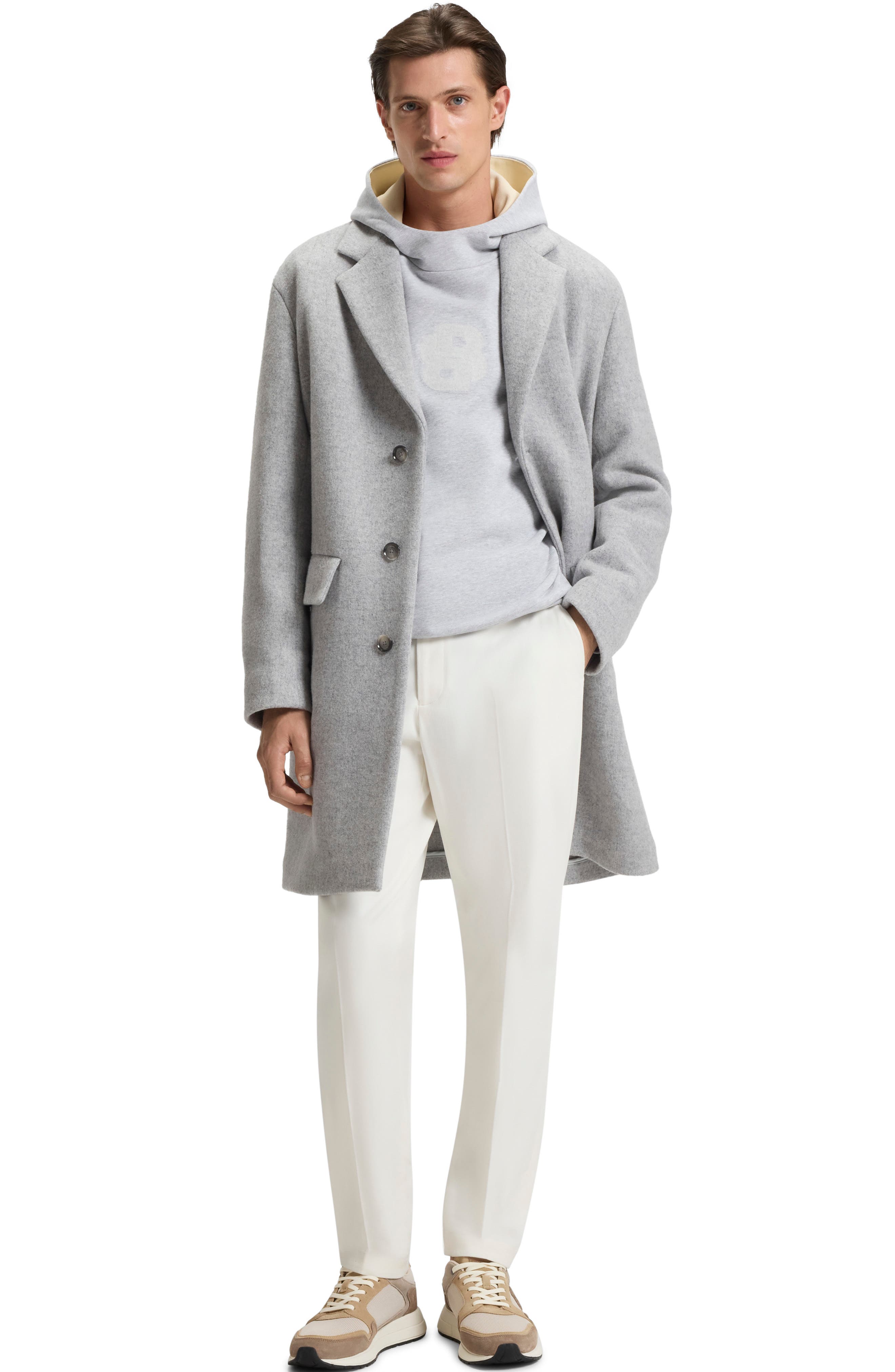 BOSS Vinston Runn Sneaker, Alternate, color, Beige