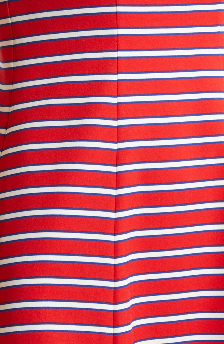 Alice + Olivia Julia Stripe Minidress, Alternate, color, Teakwood Chili Pepper