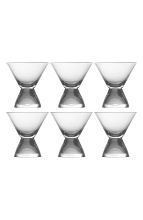 After Hours Set of 6 Martini Glasses