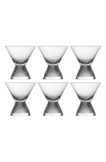 Fortessa After Hours Set Of 6 Martini Glasses In Clear