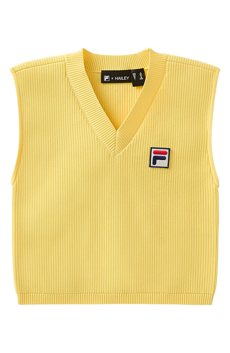 FILA x Hailey Knit Baby Tank, Alternate, color, Popcorn