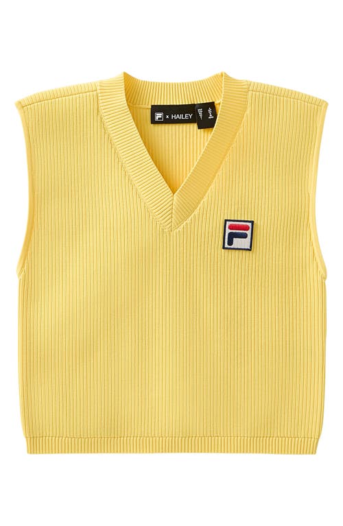Fila X Hailey Knit Baby Tank In Popcorn
