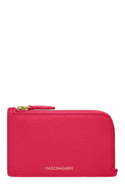 Leather Zip Card Holder