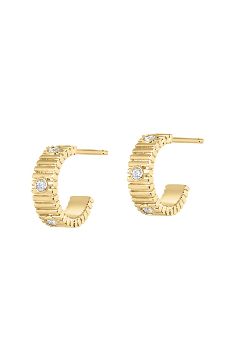 Electric Picks xDede Raad Huggies & Kisses Hoop Earrings, Main, color, Gold