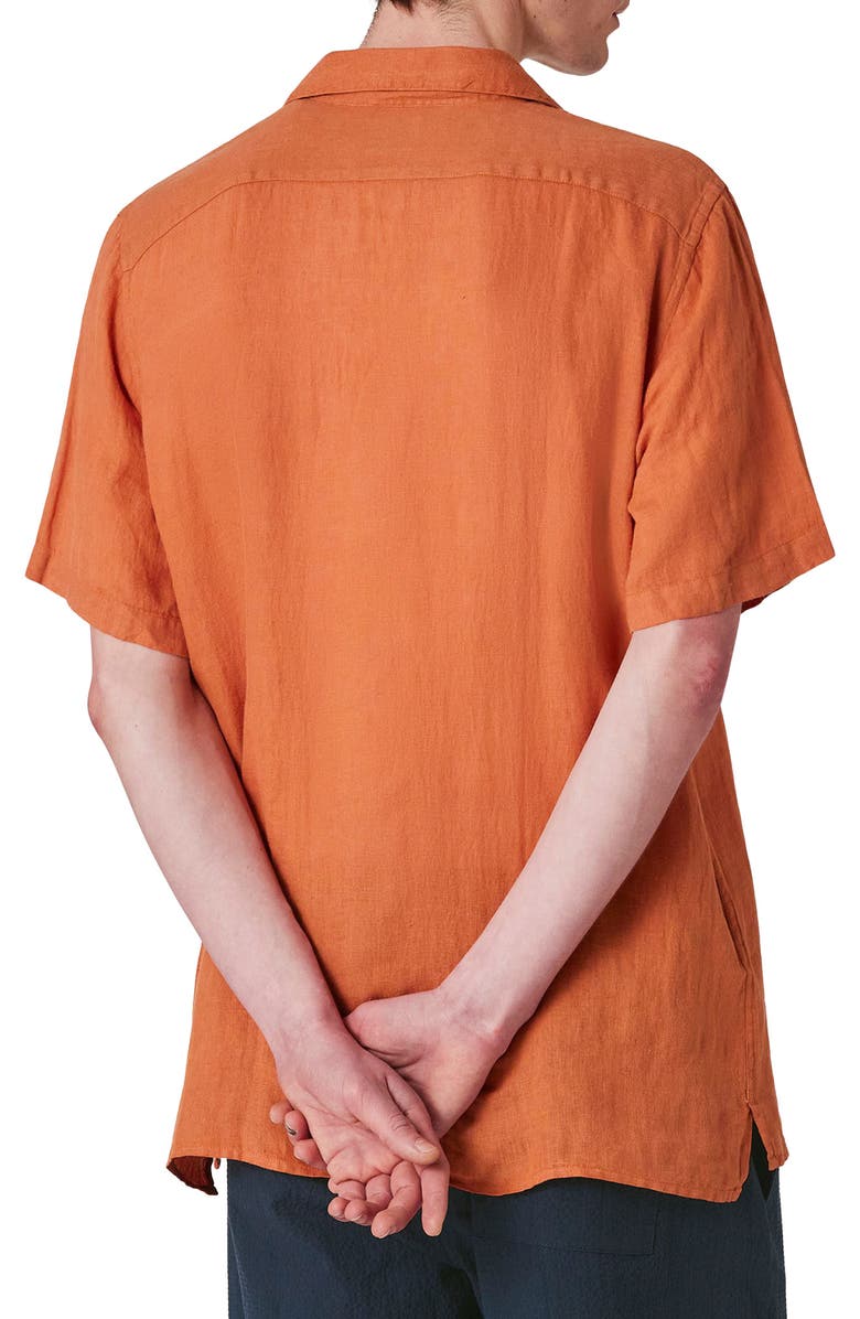 Paul Smith Linen Casual Fit Short Sleeve Button-Up Shirt, Alternate, color, 