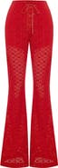 PCFG The Broderie Anglaise Edit High Rise Embroidered Flare Pants