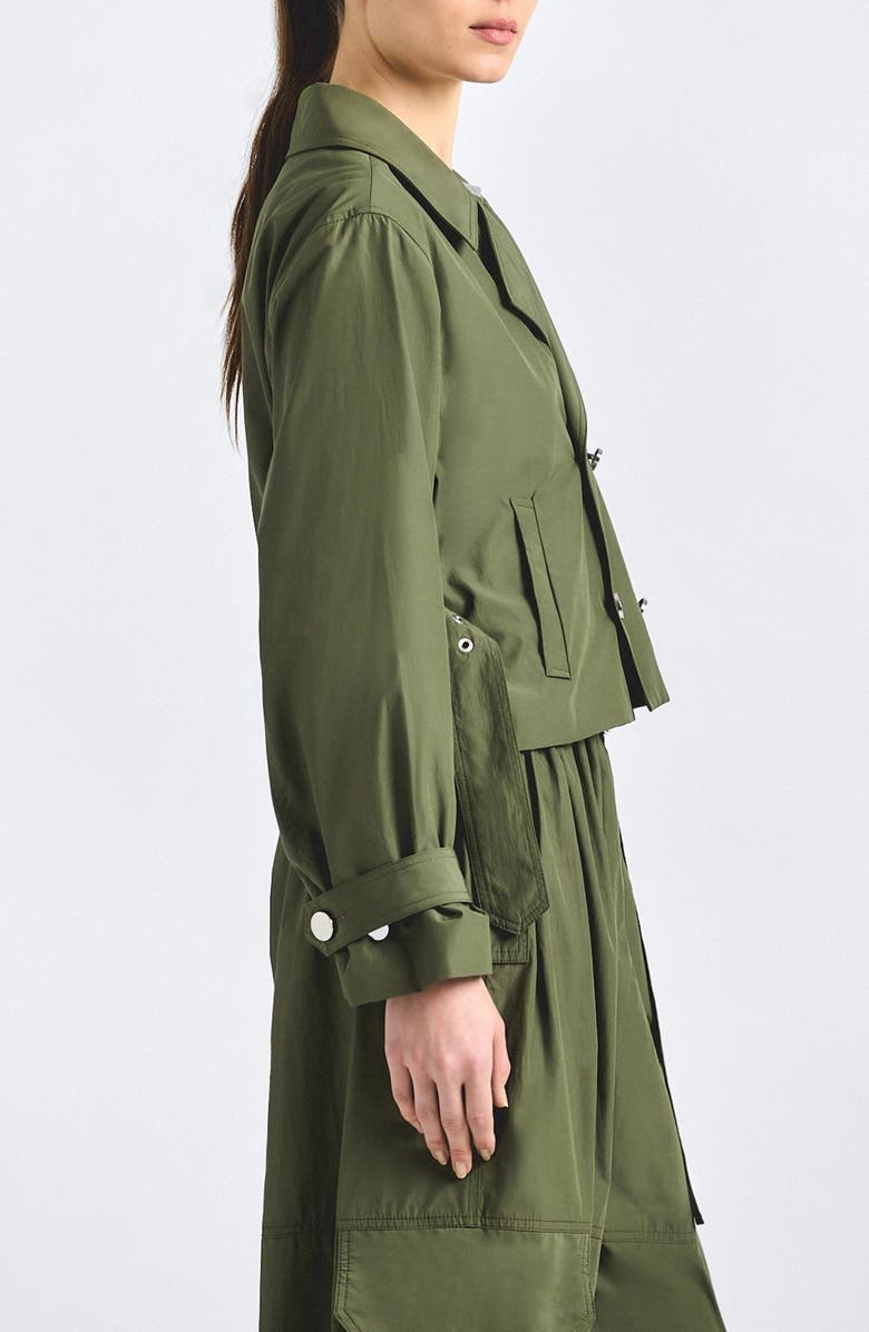 Derek Lam 10 Crosby Renata Double Breasted Crop Trench Coat, Alternate, color, 