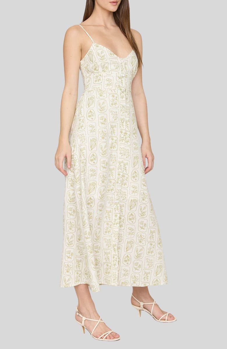 Blu Pepper Floral Tile Print Midi Dress, Alternate, color, 
