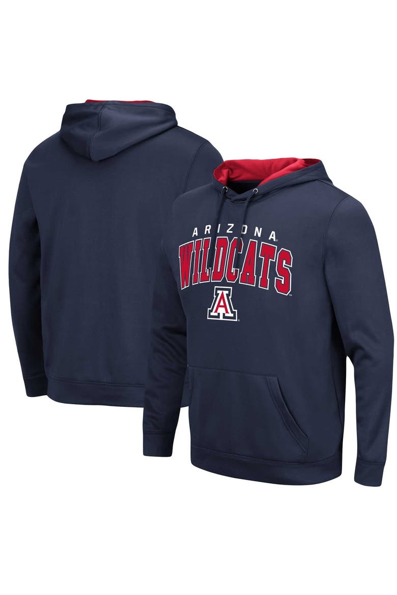 Men's Colosseum Navy Arizona Wildcats Resistance Pullover Hoodie, Main, color, Navy