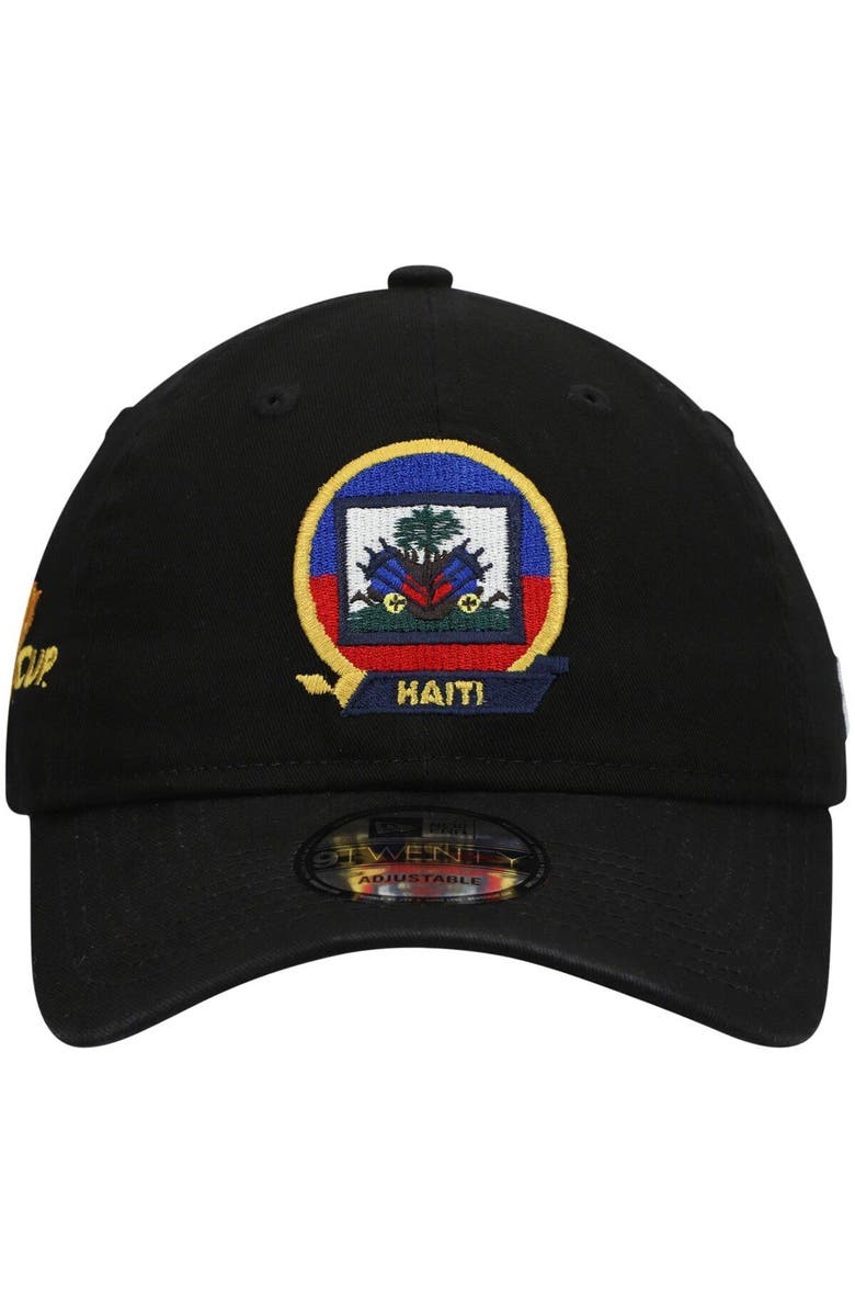 New Era Men's New Era Black Haiti National Team Gold Cup Team 9TWENTY Adjustable Hat, Alternate, color, 