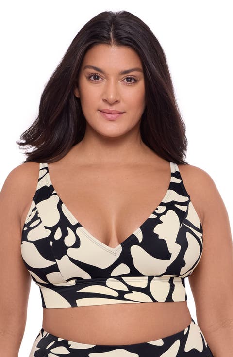 Banded Plunge V-Neck Bikini Top