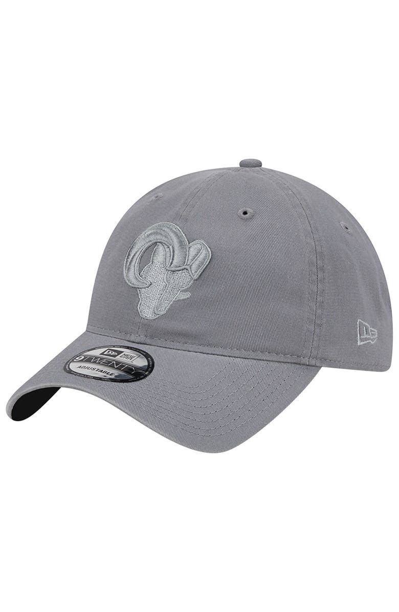 New Era Men's New Era Gray Los Angeles Rams Color Pack 9TWENTY Adjustable Hat, Main, color, 