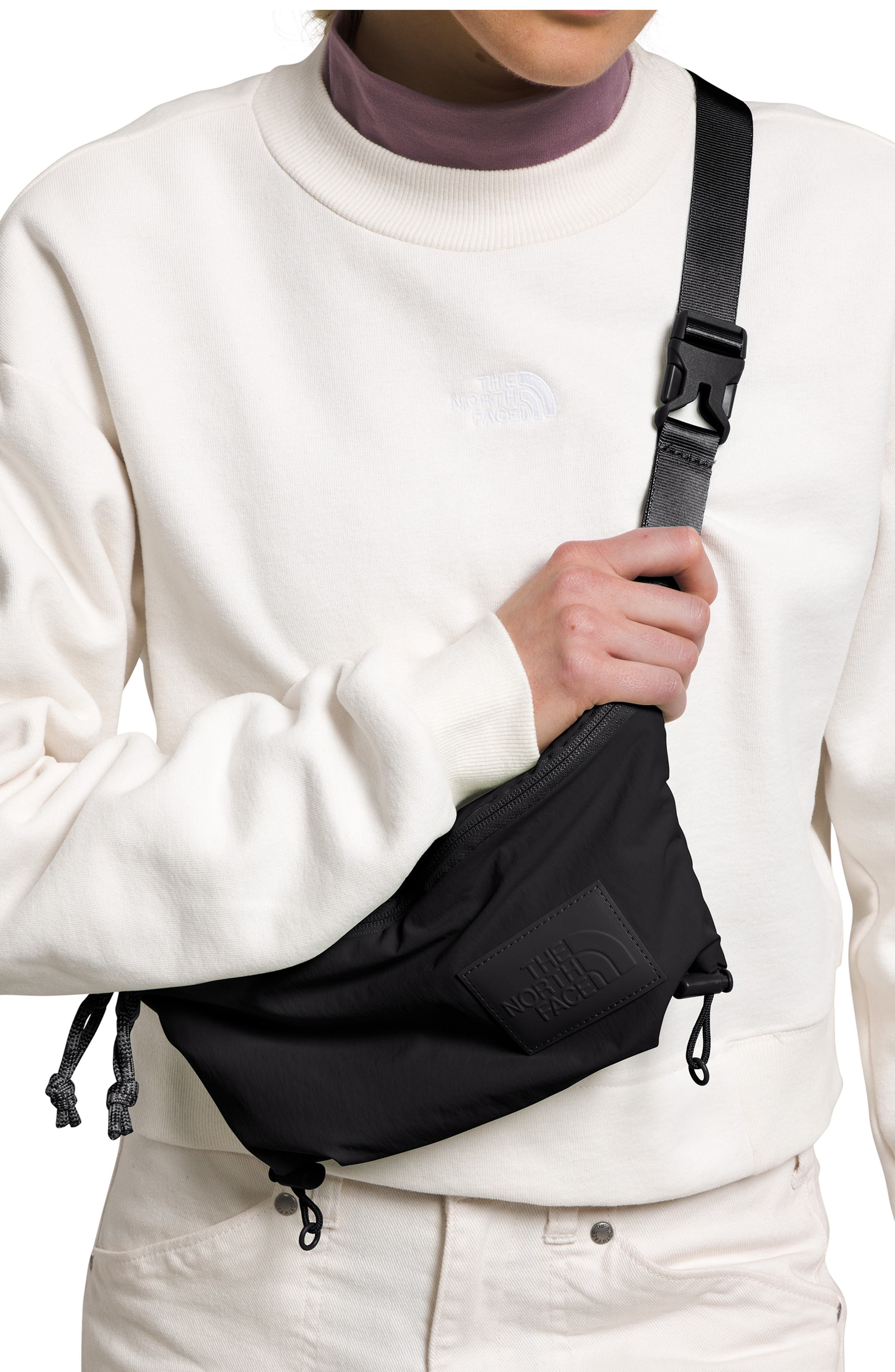 The North Face Never Stop Lumbar Belt Bag, Alternate, color, Tnf Black-Npf