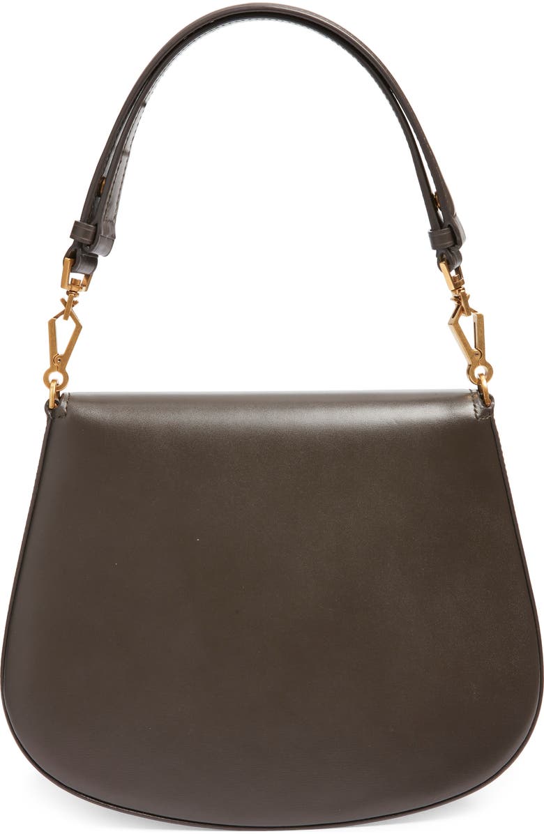 Saint Laurent Voltaire Box Leather Top Handle Bag, Alternate, color, Urban Grey