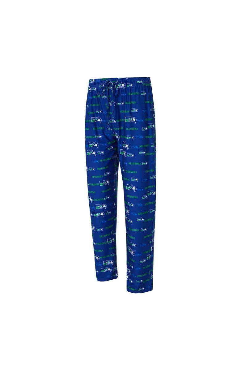 CONCEPTS SPORT Men's Concepts Sport Royal Seattle Seahawks Retro Mosaic Allover Print Knit Pants, Alternate, color, Royal