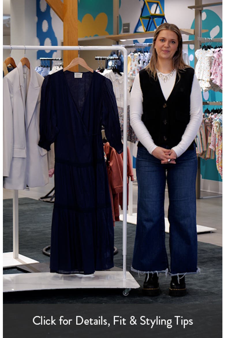 Lunar Wrap Front Tiered Cotton Dress video