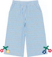 Florence Eiseman Seersucker Pants With Flowers