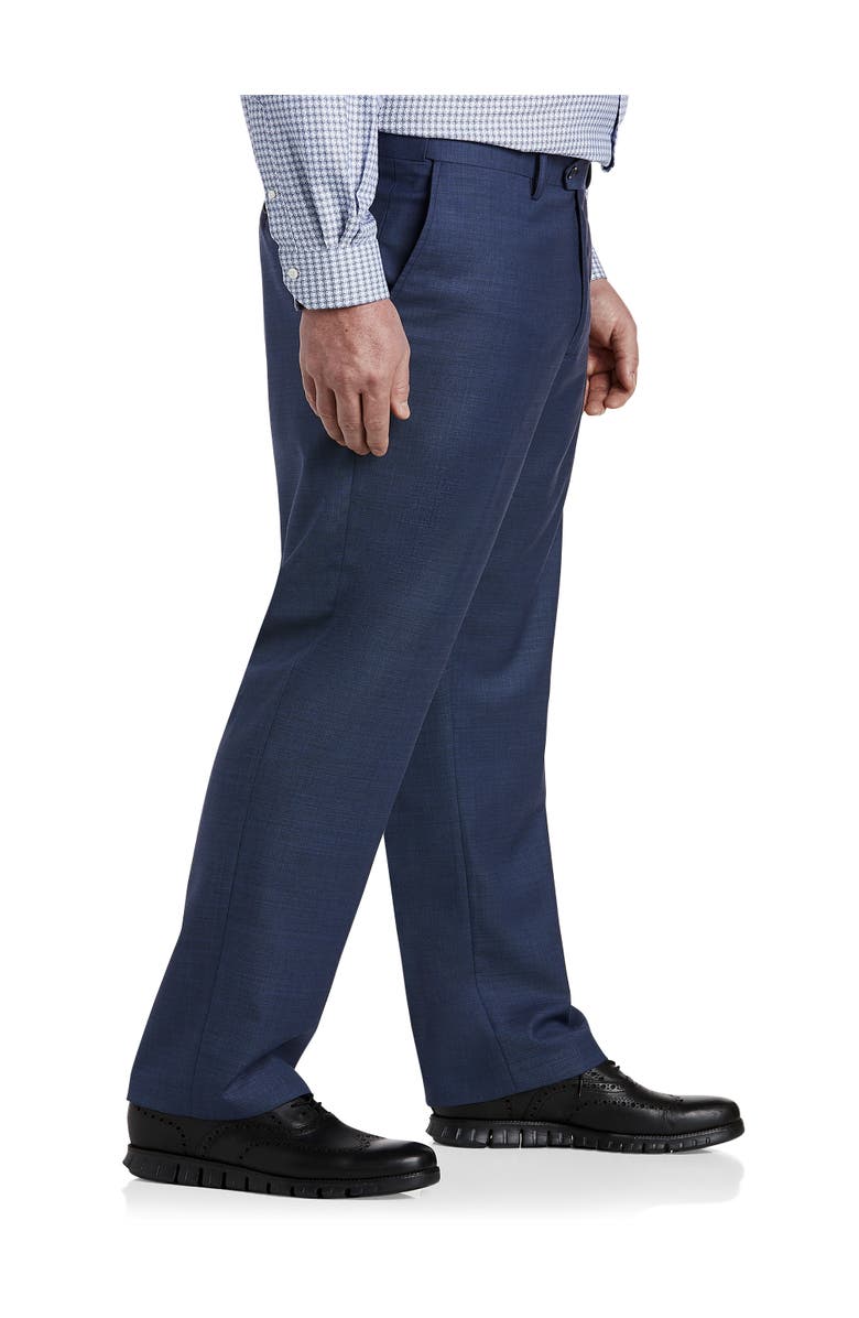 Oak Hill Premium by DXL Big & Tall Sharkskin Suit Pants, Alternate, color, Navy