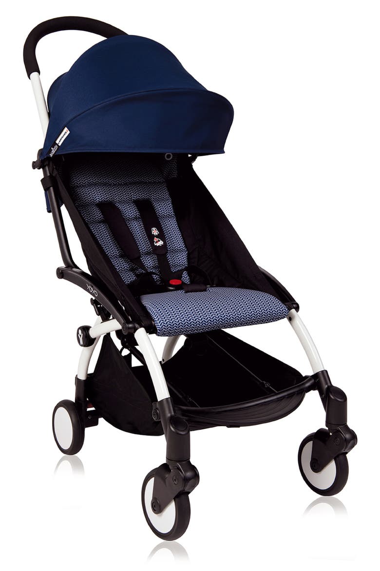 YOYO+ Stroller Frame, Main, color, WHITE/ AIR FRANCE NAVY