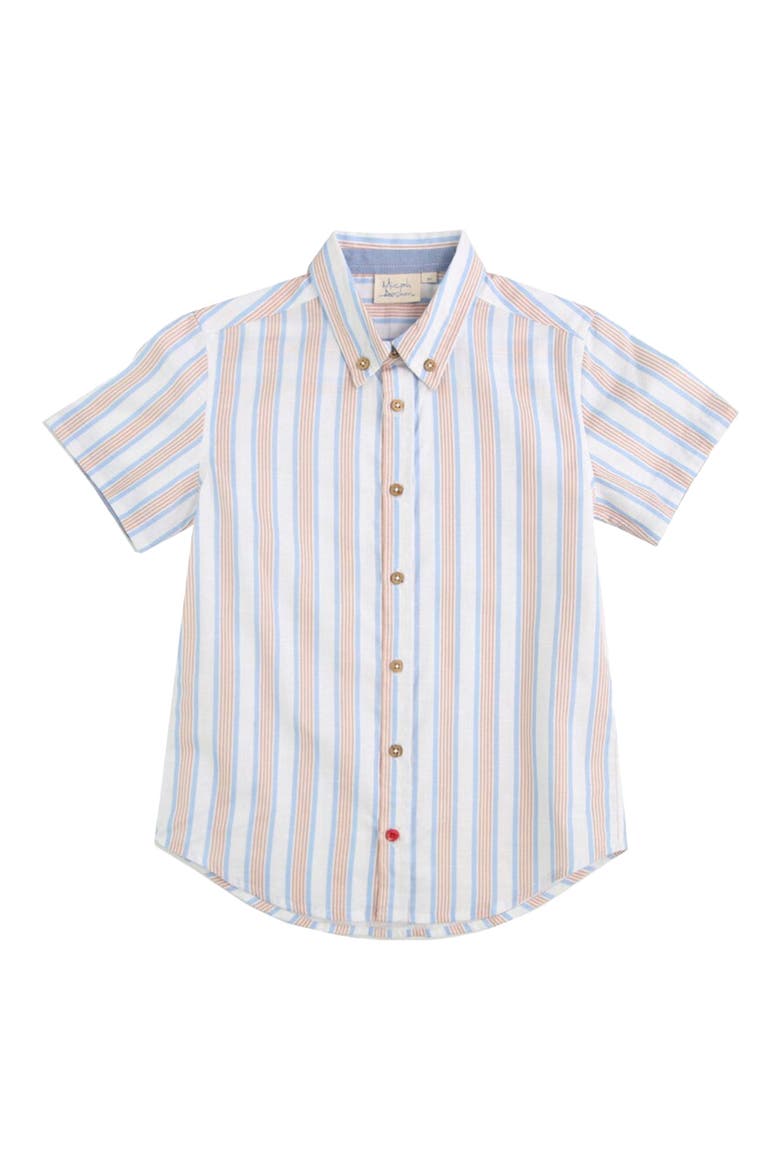 Kids' Short Sleeve Button-Up Shirt, Main, color, WHITE