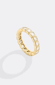 Mint & Lily Emerald Cut Birthstone Eternity Ring