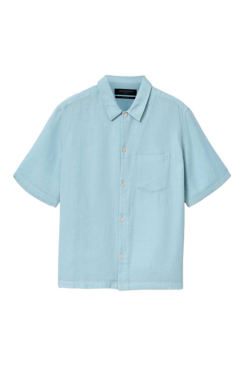 Bale Short Sleeve Cotton & Lyocell Camp Shirt, Alternate, color, MISTY BLUE