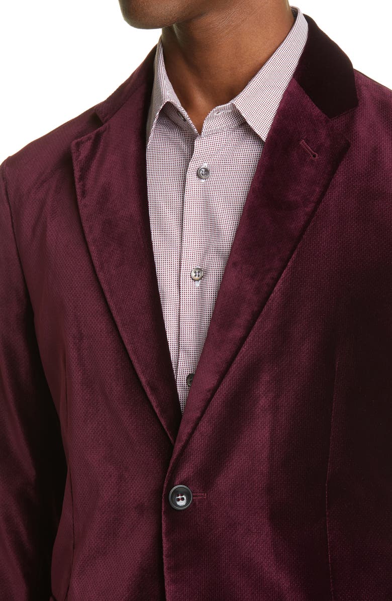 Giorgio Armani Velvet Blazer, Alternate, color, 