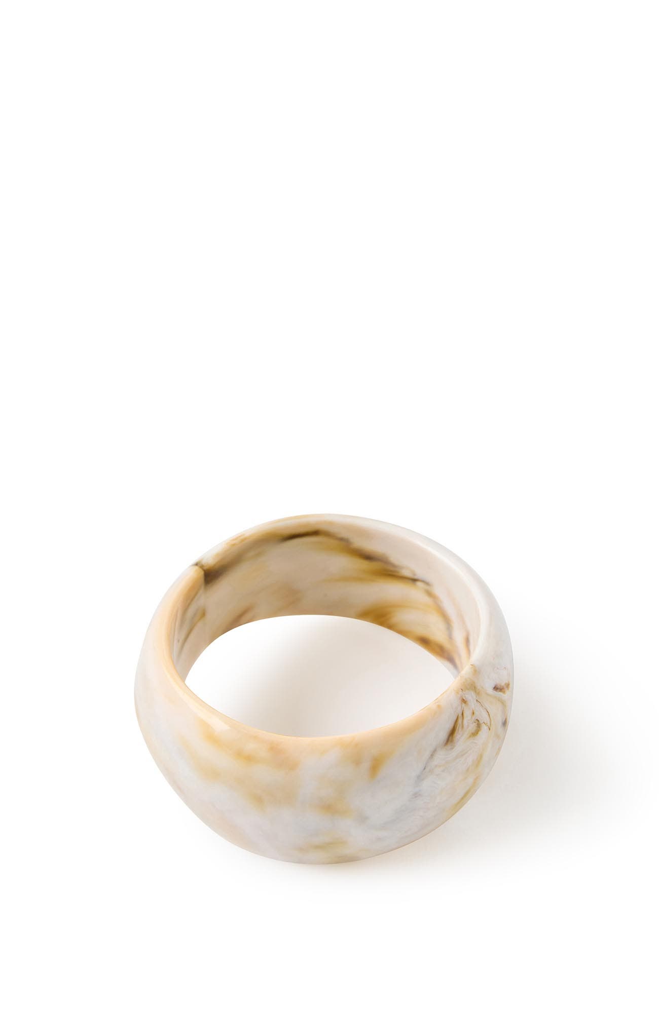 selected Creamy Beige Swirl Bangle