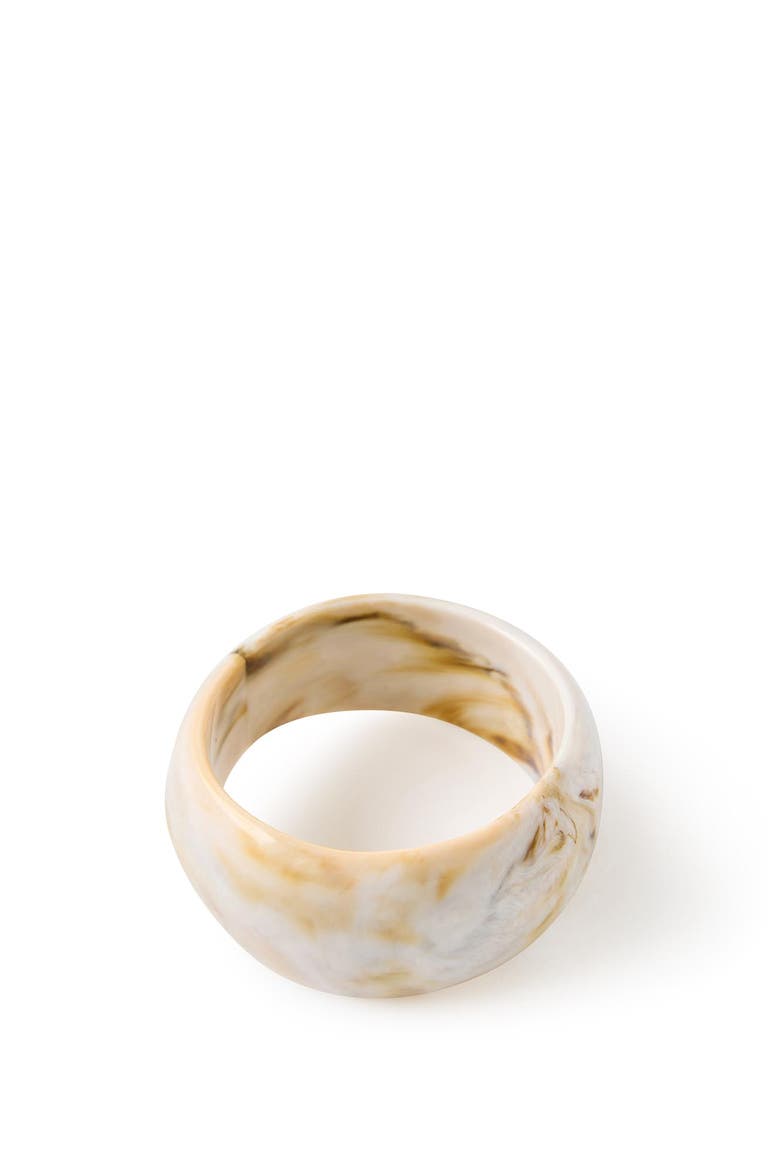 Single Bracelet, Main, color, Creamy Beige Swirl Bangle