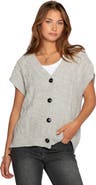 Belle & Bloom Rosette Oversized Knitted Vest