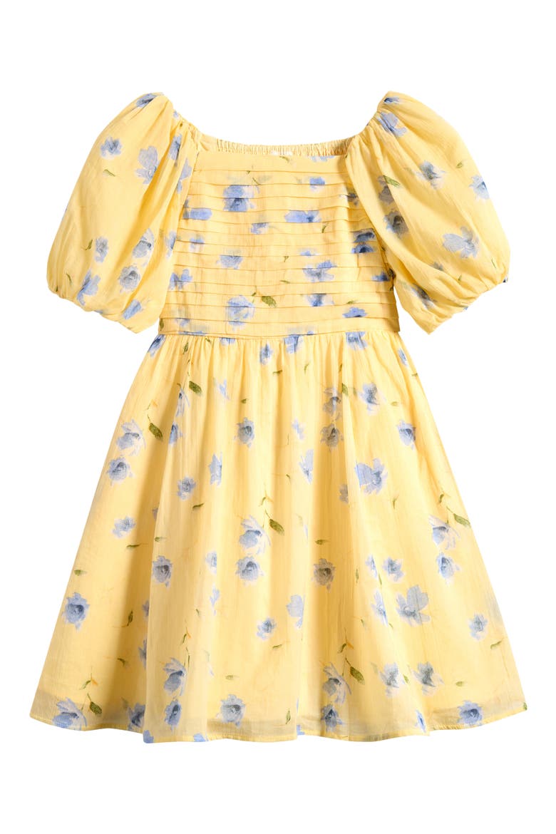 Kids' Cotton Puff Sleeve Cotton Voile Sundress, Alternate, color, Y78ANISE F