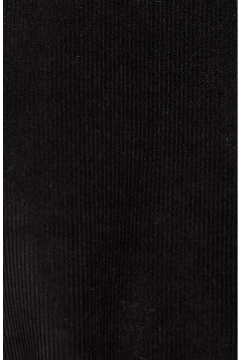 Logo Stripe Crop Corduroy Top, Alternate, color, BLACK
