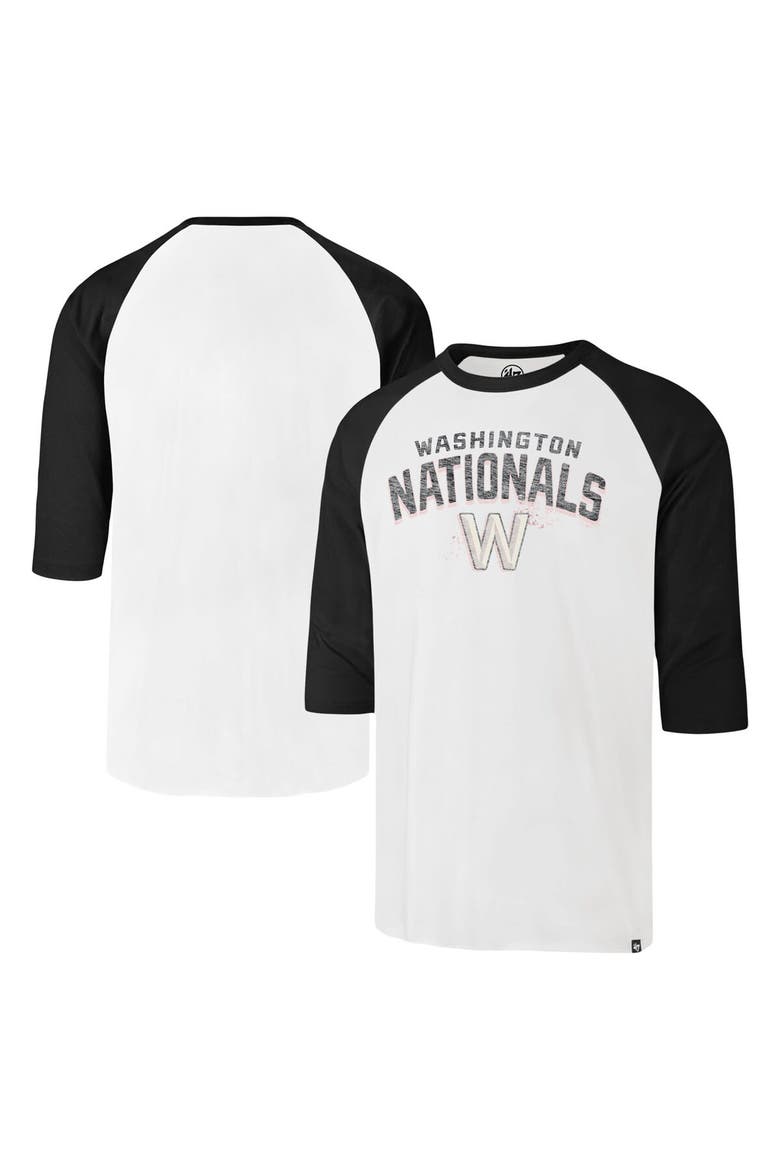 Men's '47 Cream Washington Nationals City Connect Crescent Franklin Raglan 3/4-Sleeve T-Shirt, Alternate, color, Cream