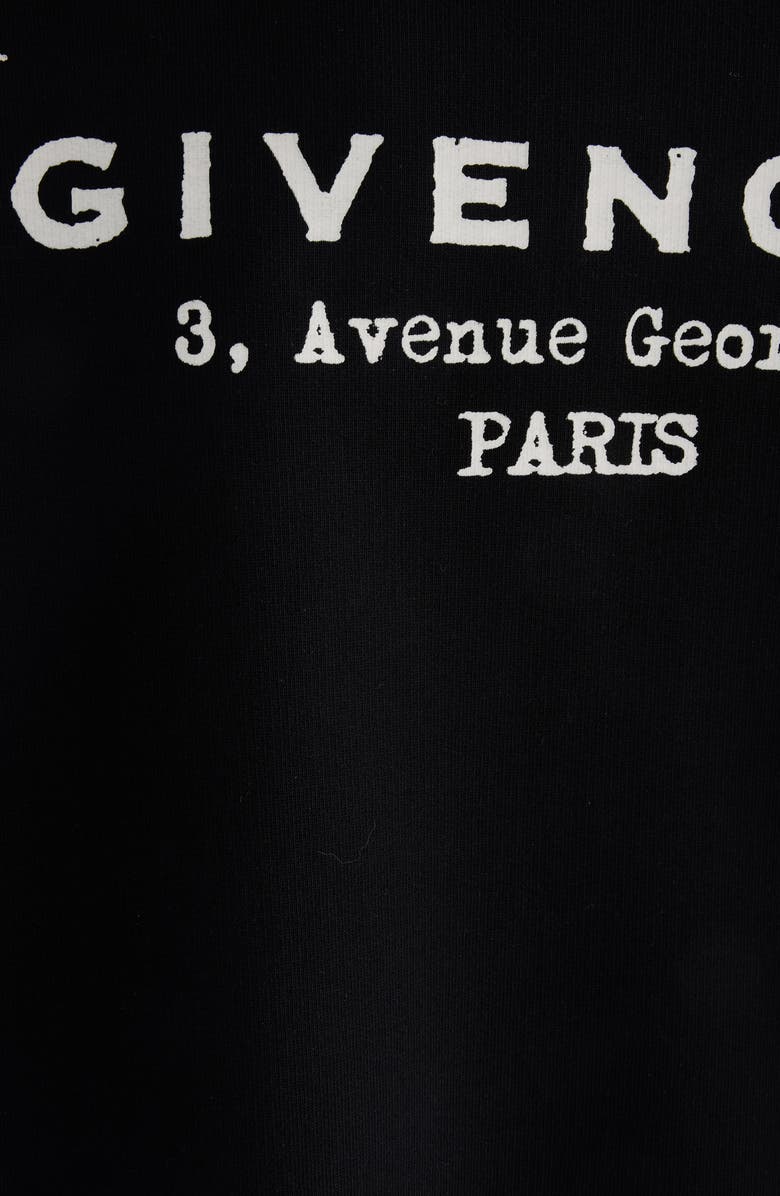 Givenchy Oversize Logo Graphic Hoodie, Alternate, color, Black