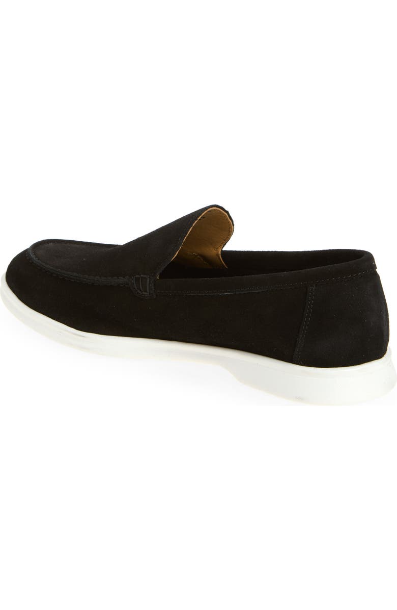 Bruno Magli Primo Leather Loafer, Alternate, color, Black Suede/ White