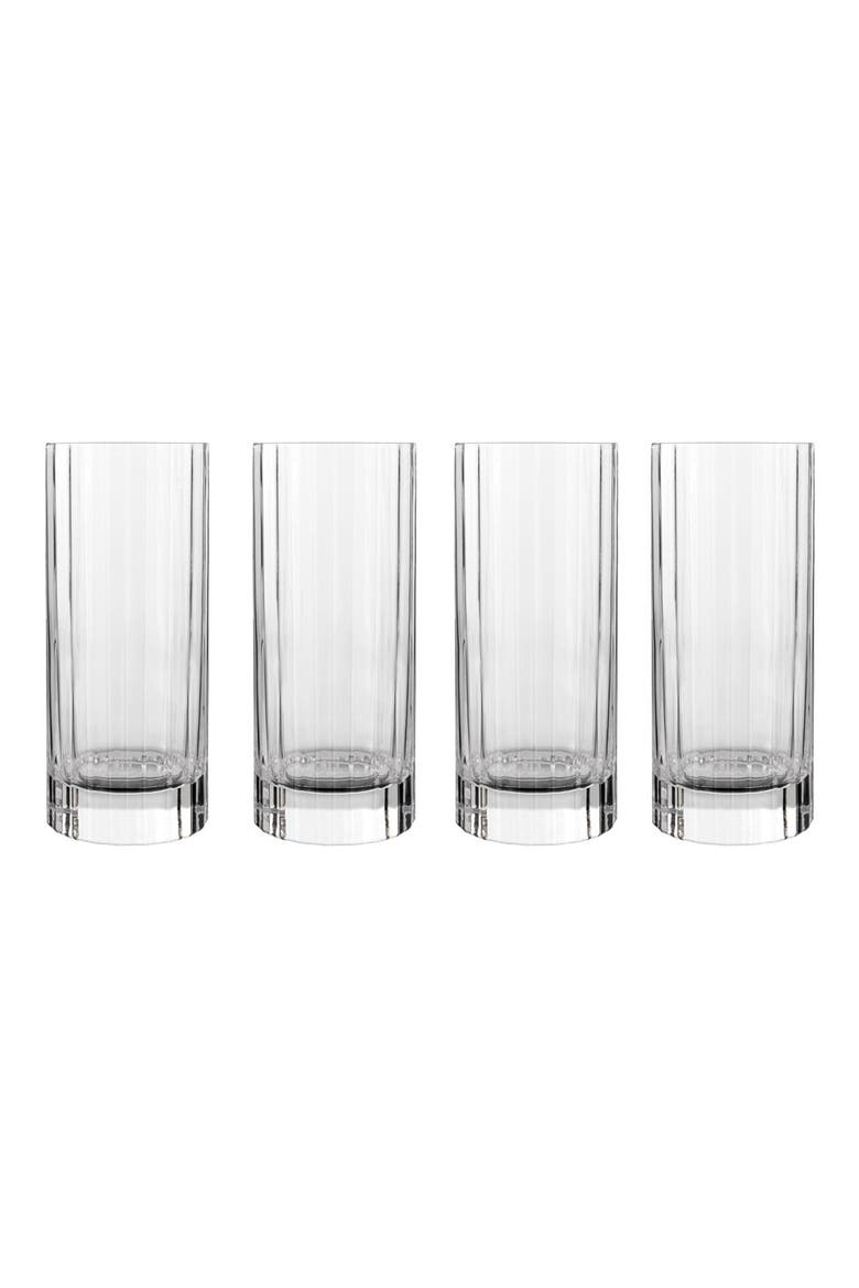 Bach Set of 4 Beverage Glasses, Main, color, CLEAR