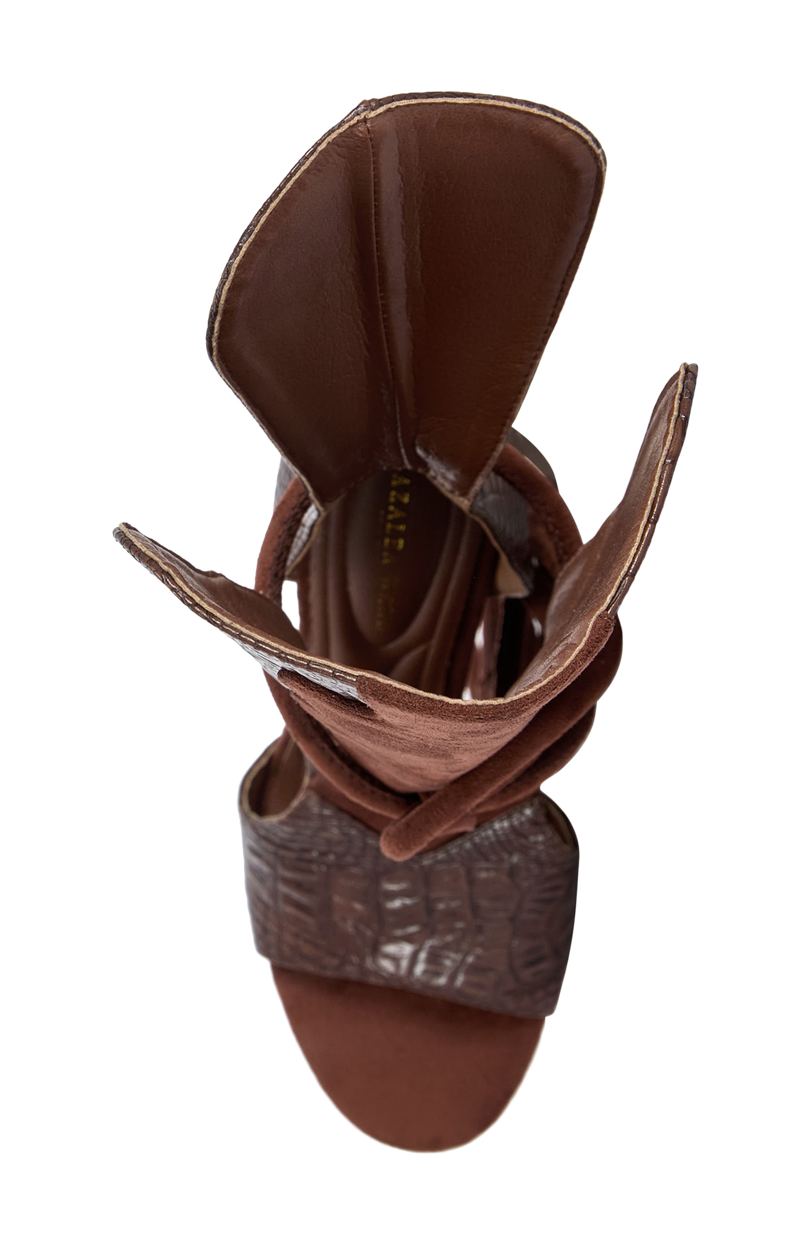 Desire Wedge Sandal, Alternate, color, BROWN MULTI