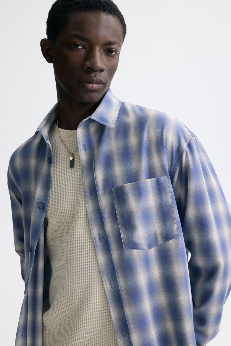 Relaxed Fit Shirt, Alternate, color, Light blue/checked